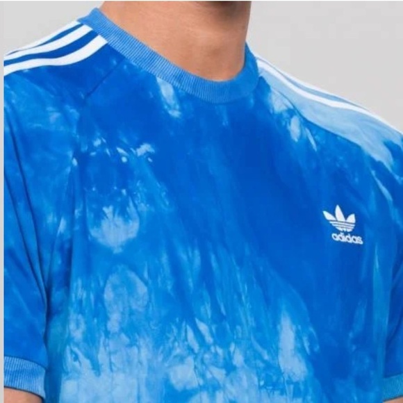 Adidas X Pharrell Williams “Hu Holi” Blue Tie Dye Shirt Large EUC! - Picture 3 of 9